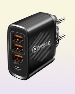 4 ports PD USBC AC CHARGERS HOME CHARGEURS DE VOLAGE ADAPPORTS PLUSEMENTS PLIGS HIGHT SEXE