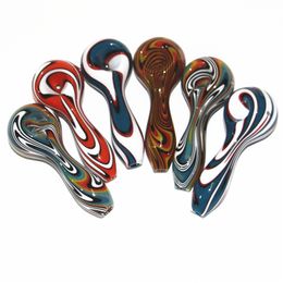 4 "Heady Glass Smoking Pipes Kleurrijke handpijp Bubbler Dab Rig Tobacco Droge kruidenpijp