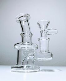 4 "Mini Glass Bong Bong Diffused Perc Premium Quality Water Pipe de nargument Bubbler Livraison gratuite