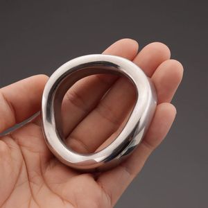 4 Tamaño Caborrilla de acero inoxidable Bola de acero inoxidable SCROTUR METAL METAL PELLO ANILLO ANILLO ARCO DEL ARCO EJACULACIÓN Toy de sexo masculino 18 240409