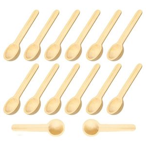 4 Size Mini Houten Lepels Kleine Houten Zout Lepels Natuur Tasting Lepel Koken Cartimenten Lepels voor Keuken LX3992