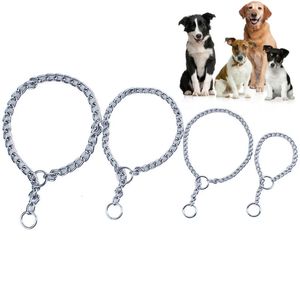 Collier de chaîne de glissement en acier inoxydable à 4 taille pour les accessoires d'animaux réglables pour chiens Small moyen grand Pitpull 240428