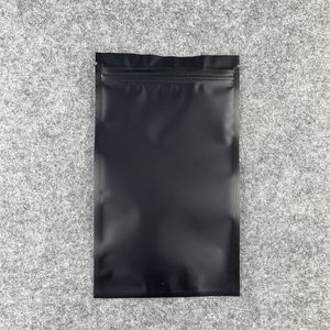 4 tailles 100 pièces mate noire alcoolique refermable des sacs d'emballage de rangement alimentaire mylar