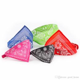 4 tailles réglables pour animaux de compagnie Bandana écharpe collier foulard chien Bandana Triangle écharpe colliers pour animaux de compagnie chat chiot colliers CCA11705-A 60212A