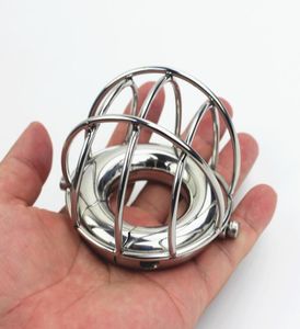 4 tailles Scrotum pendentif en acier inoxydable cockrings cage à coq dispositifs de verrouillage en métal dispositif de bondage masculin BDSM Sex Toys BB-1005200462