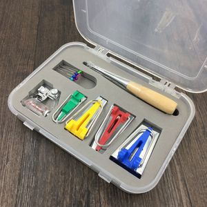 4 Maten / Set Weefsel Clover Bias Tape Maker Bindende Tool Sets Machine Tool Naaien Quilten Hemming Naaien Tools 6mm 12mm 18mm 25mm