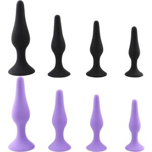 Massage Items 4 Maten Siliconen Anale Plug Kralen Butt Plug voor Beginner Speeltjes voor Mannen Gay Anus Dilatator prostaat Massager Geen Vibrator 18+