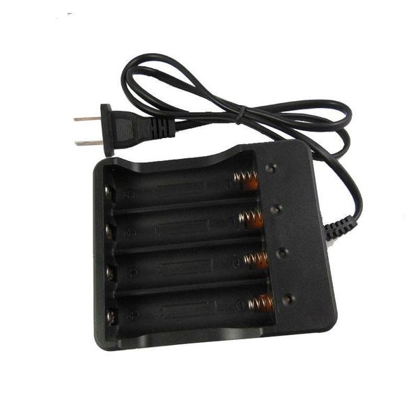 Cargadores de batería de 4 ranuras 18650 26650 con Cable UK Plug US AU EU para batería de litio recargable 16340 14500 20700 13450 baterías