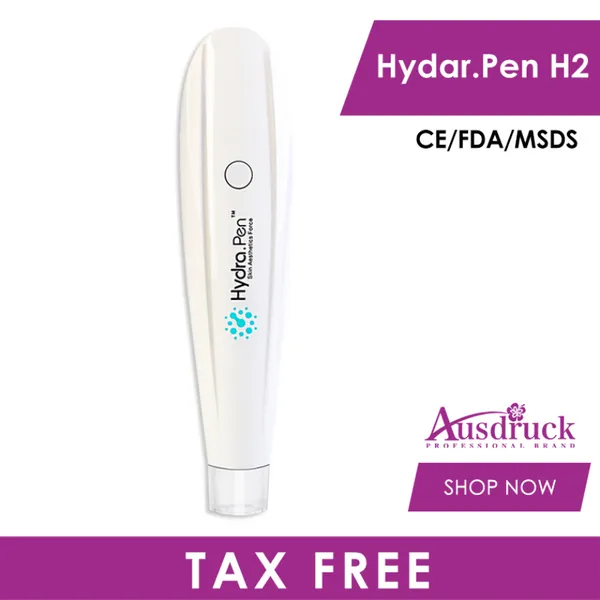 4 niveaux de vitesse stylo à perfusion automatique Premium électrique Derma Micro aiguille Dermapen pression faciale injecter tampon H2 HydraPen