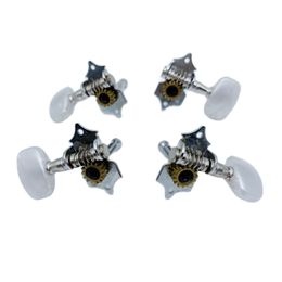 Accordeur de basse à 4 cordes, bouton de coque blanche, têtes de machines de guitare professionnelles