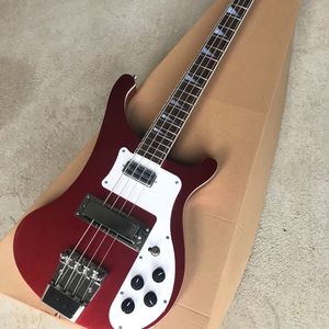 4 strijkers metal Red Electric Bass Guitar met Rosewood Freeboard White Pickguard aanpasbaar