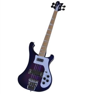 4 Strings Purple Body Electric Bass Guitar met esdoorn toets Chrome Hardware aanbiedt logo/kleuraanpassing