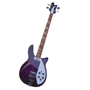 4 strings semi-hool carrosserie paarse elektrische basgitaar met chrome hardware aanbieding logo/kleuraanpassing