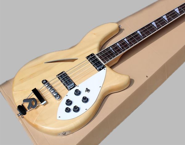 4 cordes semi-cuites corporelles d'origine guitare basse électrique avec pont R, matériel chromé, peut être personnalisé