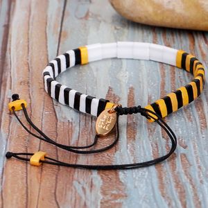 4 styles faits à la main colorés carrés Tila tuile perles de rocaille Vsco fille bracelets d'amitié Boho bracelet réglable bijoux cadeaux pour femmes filles