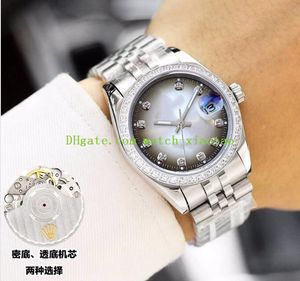 Gratis Verzending 4 Stijl Luxe horloge 8215 Beweging Datejust 36mm 178384 Diamond Dial / Bezel Automatic 316L Mens Horloges Sapphire Mirror Fashion