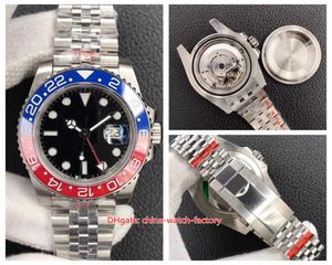 EW Factory Mens Watch Super Quality 40mm GMT 126710 126719 Pepsi Basel World 904L Steel Sapphire montres