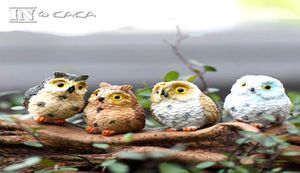 4 MIMRO MIMI MINI MINIATURES GARDIAL FIGURINES OWL BIRDS ANIMAL ACTION FIGURE TOY