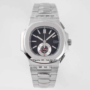 4 stijlen Beste 3K Nautilus Chronograph Cal.ch 28-520 Automatische Mens Horloge 5980 / 1A-014 Black Dial Roestvrijstalen Armband Horloges