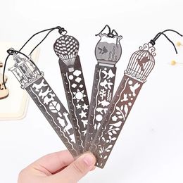 4 stijlen klassieke metalen liniaal bladwijzer creatieve student geschenken antieke cadeau retro briefpapier stalen mode rulerbookmark wll188