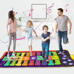 4 styles double rangée multifonction instrument de musique piano tapis infantile fitness clavier jouer tapis jouets éducatifs pour enfants 240131