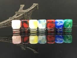 4 styles Epoxy Resin Drip Tip large alésage 510 Poince buccale pour Aspire Cleito Petri Tank Flash Kennedy Rda Comp Lyfe Atomizer ZZ