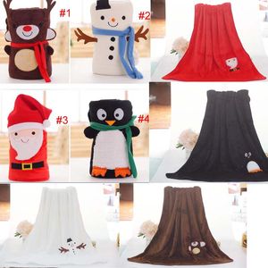 4 styles bébé bébé décoration de Noël kdis aduluts couvertures snowman pinguiim Noël santas santas couverture