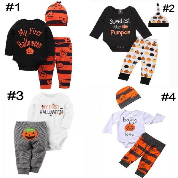 4 Styles Citrouille Halloween Costume Enfants Vêtements De Nuit Meubles Ensembles Bébé Filles Garçons Vêtements Ensembles Toddler Pyjamas Costume