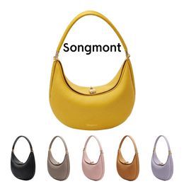 Mode Songmont halvemaan Luna Designer tasriem Dames heren luxe handtas CrossBody halve maan tassen Totes Afneembare schouderband satchel kalfsleer clutch tassen