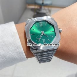 4 estilos Relojes 41 mm Octo Finissimo 103431 103297 Miyota Reloj automático para hombre Esfera verde Caja plateada Caballeros Sport Inoxidable 321S