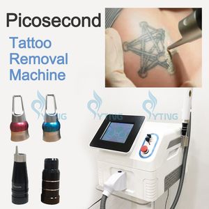 Máquina de belleza láser de picosegundo portátil aprobada por CE para pigmentos de pecas Eliminación de tatuajes Equipo Pico Carbon Peel Q Switched Nd Yag 1064nm 532nm 1320nm 755nm