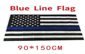 4 types 90 150 cm drapeaux de police américains ligne bleue mince drapeau américain drapeau américain noir blanc et bleu avec œillets en laiton sxaug207251642