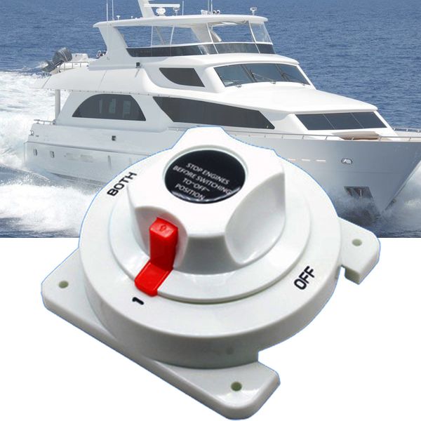 Commutateur de sélection de batterie à 4 voies, commutateurs de batterie marine, système de démarrage du moteur de batterie pour bateau RV universel 6V-32V