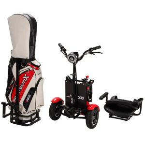 4 roues Scooter mobilité avec voiturette de golf pliante 36V moteur double scooter électrique à trois vitesses avec siège pour adulte