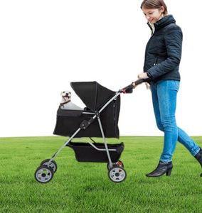 4 Wheels Pet Stroller Cat Dog Cage Stroller Travel Vouwdrager 5 Kleur 04T26399969027