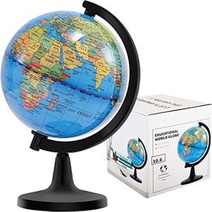 4 '' Globo mundial para niños Aprendiendo a los niños Rotaciones Educativas Mapa Mapa Mini Tamaño Decorativo Tierra Globo para Geografía Enseñanza