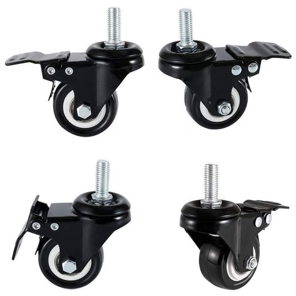 4 X roulettes 50mm roulettes pivotantes roulettes de meuble chariot Heavy Duty282H