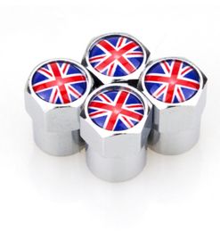 4 tapas de válvula de neumático de rueda de Metal, cubiertas con logotipo de bandera del Reino Unido, accesorios de decoración de coche para MINI Cooper Coupe Cabrio One MINI Series