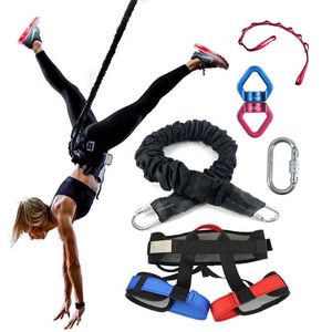 40-110kg Gravity Yoga Dance Bungee Training Training Gym Zware Touw Fitnessapparatuur Resistance Band H1026