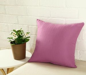 40 40 cm Home Sofa Wierkussentje Pure kleur Polyester Wit Kussen Kussen Cushion Cover Decor kussensloop leeg kerstdecor3671969