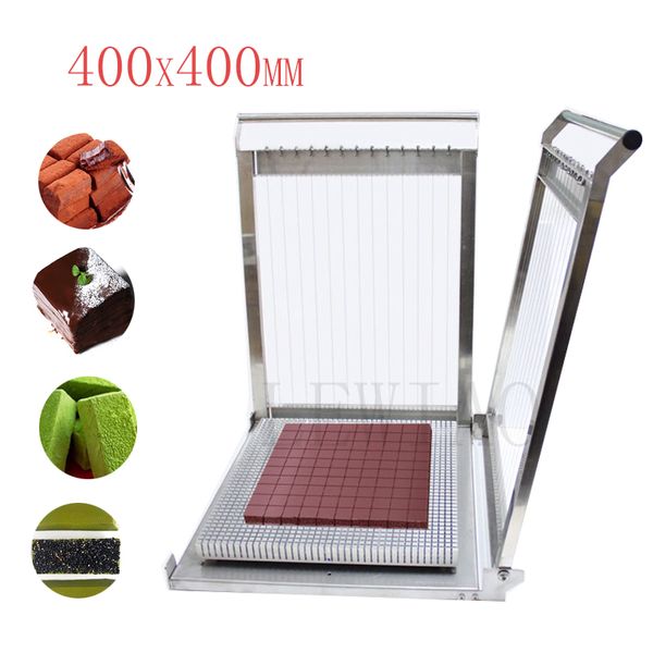 Machine de découpe de guitare de gâteau de fromage de coupe-fil de chocolat de Double-bras d'acier inoxydable de 40*40cm