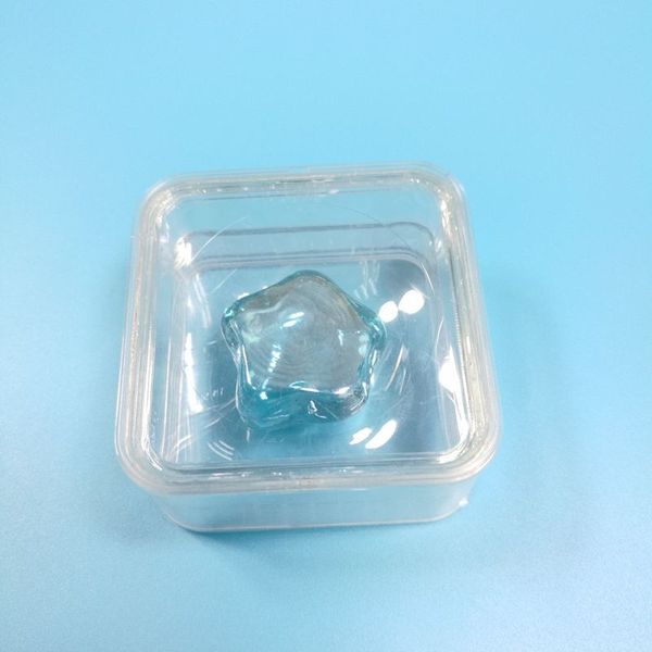 Estuche de exposición flotante transparente de 40x40mm, caja de embalaje de joyería con anillo de gemas, membrana de TPU, venta al por mayor, W8815