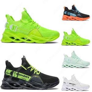 40-44 Haute qualité Non-Marque hommes femmes chaussures de course lame Chaussure respirante noir blanc volt orange jaune hommes formateurs baskets de sport en plein air