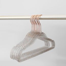 40-45cm antislip hangers transparante hanger plastic kleding hanger onzichtbare garderobe-hanger rack groothandel SN3315