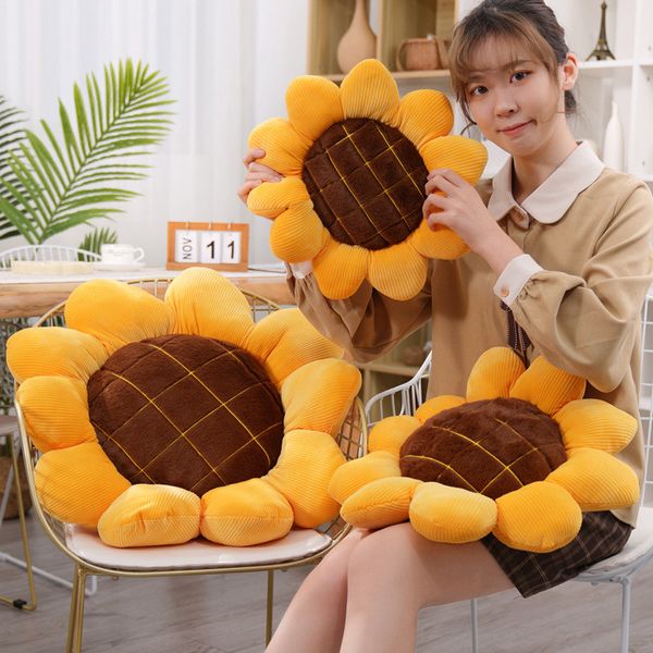 Coussins de canapé en peluche 40/50/70cm, plante douce tournesol, jouets en peluche, chaise mignonne, voiture, coussin de bureau, oreiller de sieste, cadeau d'anniversaire pour filles