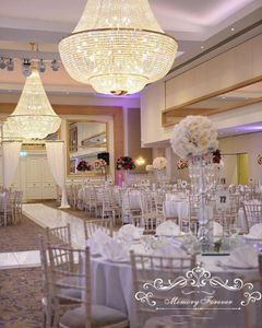 40/50 / 70cm Tall Crystal bruiloft middelpunt acryl bloem standcentrum tafel evenement huwelijk decoratie kroonluchter 10pcs / lot