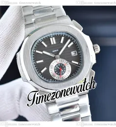 40,5 mm5980 5980/1 A2813 automatisch herenhorloge 5980R-001 grijs zwarte textuur wijzerplaat roestvrijstalen armband geen chronograaf sporthorloges timezonewatch E243c1