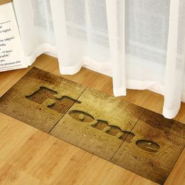 Alfombra de cocina de 40x60 cm, tira cuadrada, alfombrilla de cocina, alfombrilla para puerta, alfombra absorbente, simulación de patrón de madera, envío gratis