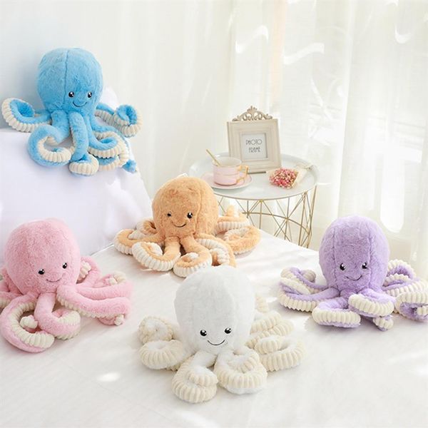 Colgante de pulpo de simulación encantadora de 40-60cm, juguete de peluche, Animal suave, accesorios para el hogar, muñecos bonitos, regalos para niños a42