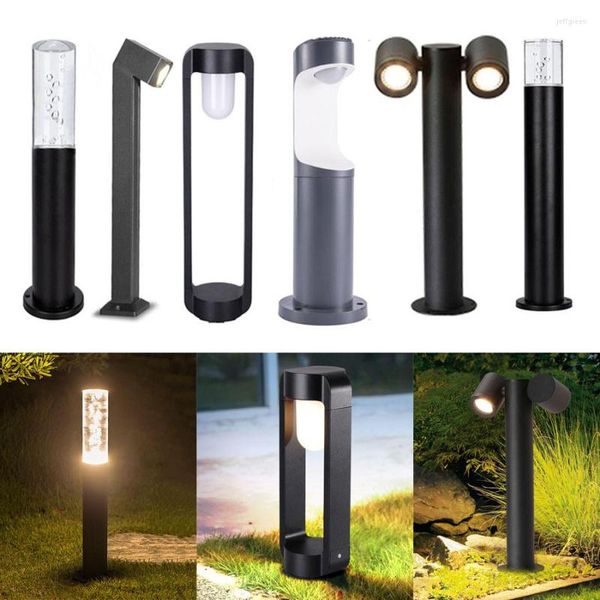 Lámpara de camino de jardín para exteriores, foco LED impermeable para paisaje, poste de luz para parque de calle, bolardo para Patio, Villa, 40/60CM